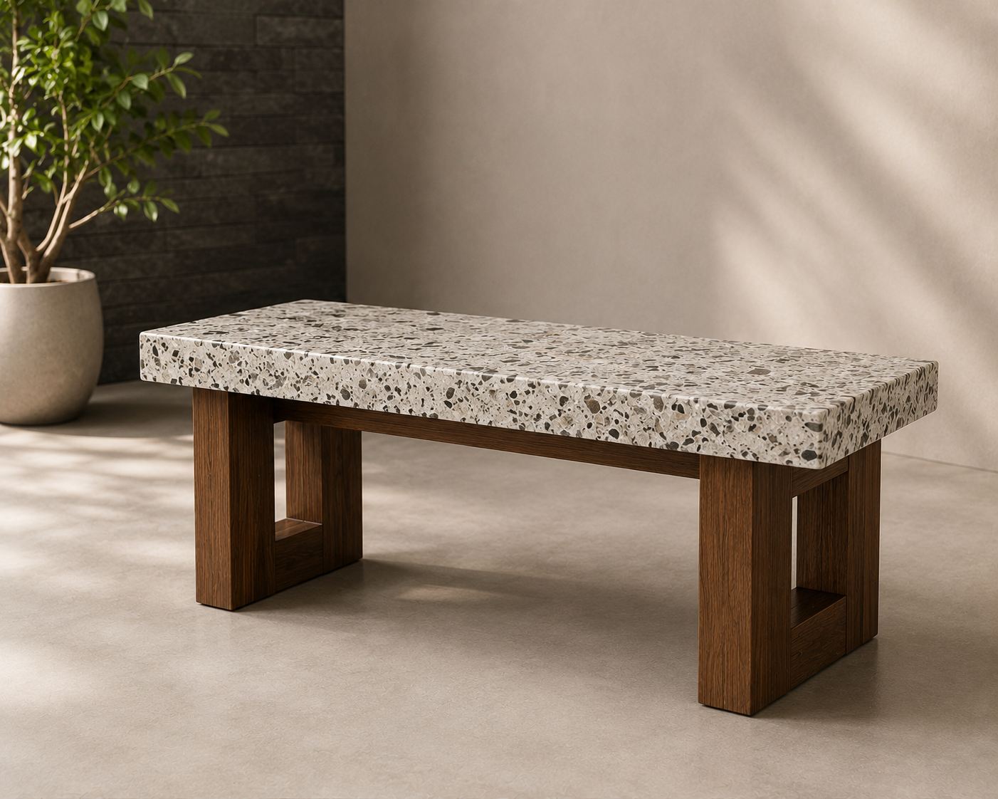 Terrazzo Stone Bench